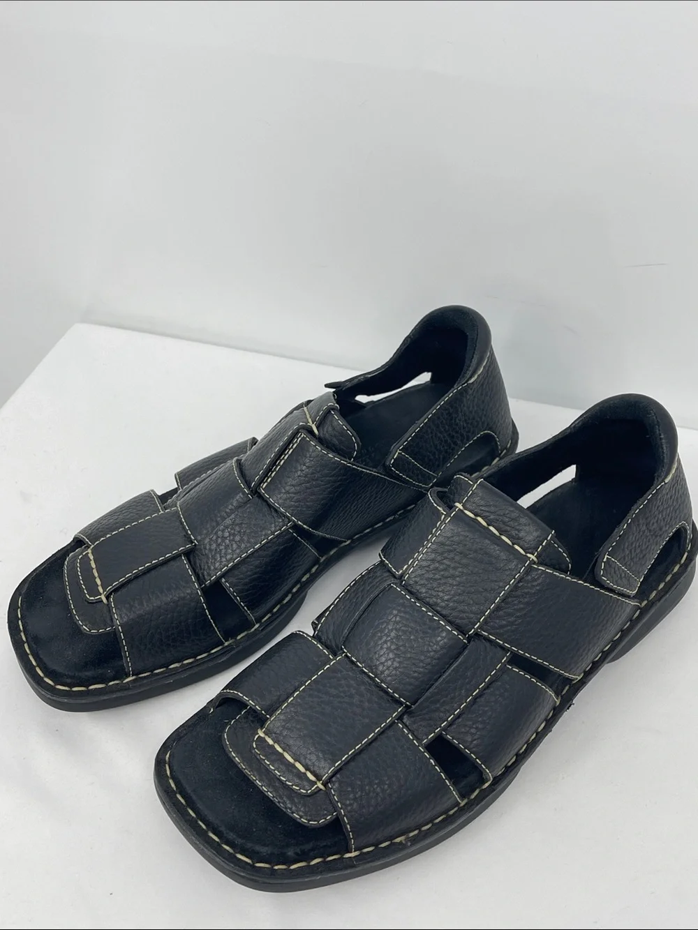 Cole Haan COUNTRY Black  Fisherman-Style Sandals MENS SIZE 8 open toe